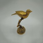 Vintage Solid Brass Bird Perched On A Branch Mourning Dove 1960 s Mid Century 