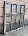 34 x31  Antique Vintage Wood Wooden Sash Window 12 Old Wavy Glass Lites Panes
