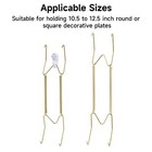 Plate Hangers 12 Inch Invisible Brass Wall With Wall Hooks Decorative 10 Pcs