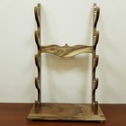 Exclusive Sword  Rifles  Axes Stand Holder - Natural Wood Walnut - 5 Layer