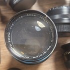 Lot Of Vintage Camera Lens   Accessories Olympus Zuiko 75-150mm Vivitar Flash