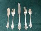 Wallace Grande Baroque Sterling Silver 5 Piece Place Setting  about 250 Grams