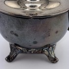 Vintage Silver Plated Ornate Sugar Bowl With Lid  Four Footed 3  X 3 