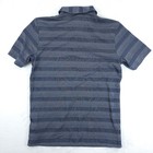 Adidas Two-color Stripe Golf Polo Shirt Mens Size M Navy Blue Gray Nwt