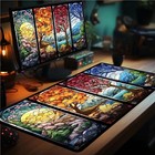 Xxl Magic Game Mat Tcg Ccg Trading Card Table 35x60cm Playmat Rule Area Rubber M