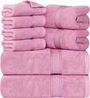 Towel Set 600 Gsm 8pc - 2 Bath Towels 2 Hand Towels 4 Washcloths Utopia Towels  