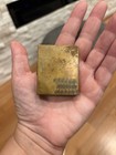 Vintage Solid Brass Rectangular Pill Box Case Mid Century Unbranded Heavy Patina