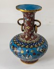 Antique Japanese Ming Chinese Cloisonne Style Vase With Phoenix And Butterfly