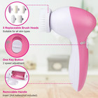 Waterproof Facial Cleansing Brush Electric Face Spin Scrubber 5 Brush Heads