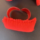 Vintage Pin Cushion Lot Of 3 Tomato Strawberry Wrist Sew Pin Cushions Red