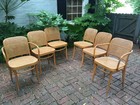 Set Of Thonet Bent Wood Caned Dining Chairs