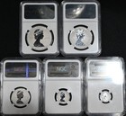 2013  5 Silver Canadian Maple Leaf 25th Anniversary 5 Coin Set Ngc Pf70 Proof