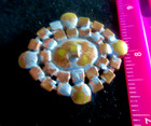 Stunning  Czech Vintage  Glass Rhinestone Button  Crystal Clear Wc peridot Green