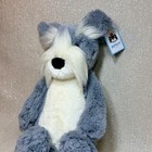 Nwt Jellycat Medium Bashful Schnauzer Rare Plush Dog Puppy Stuffed Animal Jc1