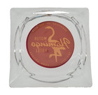 Vintage Clear Glass Marketing Ashtray   Flamingo Motor Hotel    Yuma Arizona Az