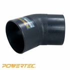 Powertec 70183 4 Inch 45 Degree Elbow - Abs Plastic Dust Collector Connector