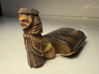 Antique Japanese Maki-e Inro 4-case Lacquer Netsuke Figure Kiseru Sagemono Set