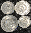 4-au Unc 1953 Yugoslavia 50 Para  1 2   5 Dinara Aluminum Coin-agt016