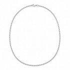Solid 925 Sterling Silver Classic Rope Chain Necklace 2mm Unisex 18-24 Inch