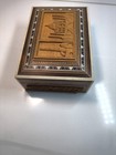 Vintage Taj Mahal Wooden Box  Jewellery Trinket Wood Hand Carved Box  Vgc