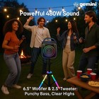 Gemini Wireless Karaoke Speaker With 2 Microphones  480w Portable Party