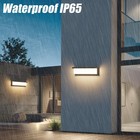 Modern Outdoor Led Wall Light Fixture  36w Led Black Porch Light Waterproof A   