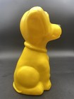 Vtg Humane Society Yellow Blow Mold Dog Piggy Bank Made By Reliable Toys Canada