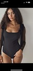 Nwt Intimately Free People Tongue Tied Black Bodysuit Xs