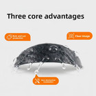 4pcs Carbon Fiber Car Camera Rain Cover Soft Pvc Waterproof Anti-glare Reversing