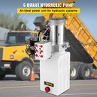 6 Way Double Acting Hydraulic Pump 6 Qt Dump Trailer Power Unit Dc 12v  Sae 6