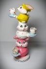 Vintage 1950 s Holt Howard Easter Bunny Candle Holder Candelabra Mcm Japan