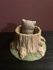 Franklin Porcelain Woodland Surprises Raccoon Hand Painted Vintage 1984