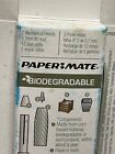 Vtg Papermate Biodegradable Click Pencil Set Of 2   12 Lead Refills - Rare Htf