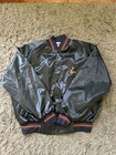 Vtg Anheuser Busch Satin Jacket Size Xl Dark Blue Color Collectible Style    
