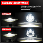 2x Fit Vw Dune Buggy rail Buggy 7  round Led Headlights Hi lo Sealed Beam Chrome