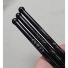 Lot 3 Hand Blown Glass Black Swizzle Sticks Stirrers Barware Liquor Bertolotti