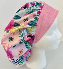Floral Print Size Medium Medical Bouffant Scrub Cap Surgery Hat