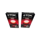Tdk Premium Quality Hs 6 Hours T-120 Hs Blank Vhs Vcr Tapes New Sealed - Lot 2