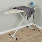 Ironing Board W  Adjustable Steel Frame Cotton Cover Efficient Steam Release