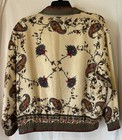 Vtg Womens Silk Windbreaker Bomber Jacket Xl Rhoda Lynne Floral Paisley Full Zip