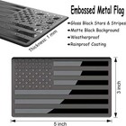 3pcs Car Truck Metal Usa Flag Sticker American Decal Body Emblem Accessories