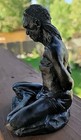 Vtg Resin Australia Aboriginal Man Seated Crossed Arm 5  Figurine Statue Ab1112