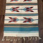 Vintage Estate Find Chimayo Hand Woven Wool Textile Runner 27 5  X  57 5  Native