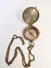 Antique Brass Pocket Compass Vintage Nautical Gift
