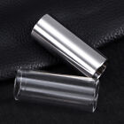 2pcs 60mm Glass Slide And Stainless Steel Slide Bottleneck Slide For Guitar Bass