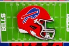 Buffalo Bills Hand Crafted Nfl 3d Wooden Team Helmet Wall Hanging Artwork 