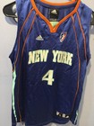 New York Liberty Jersey Girls Large Blue Wnba Janel Mccarville 4 Adidas Rare