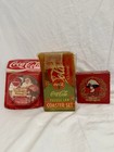 Vintage Coca-cola Collectibles Lot 10-pc Tins Coasters Santa Jukebox Nostalgia