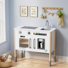 Wooden Play Kitchen Set For Kids - 18 Pcs Toy Food   Cookware  Pretend Play Ages