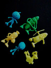 6 Vintage Cereal Premiums Vegetable Sports Rubber Figures Vending Gumball Prizes